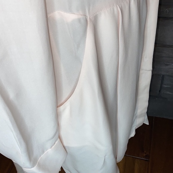 A.L.C Blush Long Sleeve Shirt Dress Silk Medium - Picture 3 of 6
